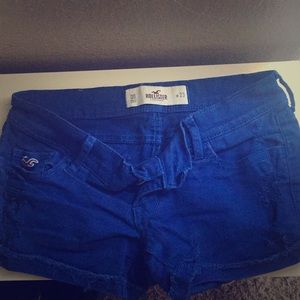 Double zero hollister shorts in blue